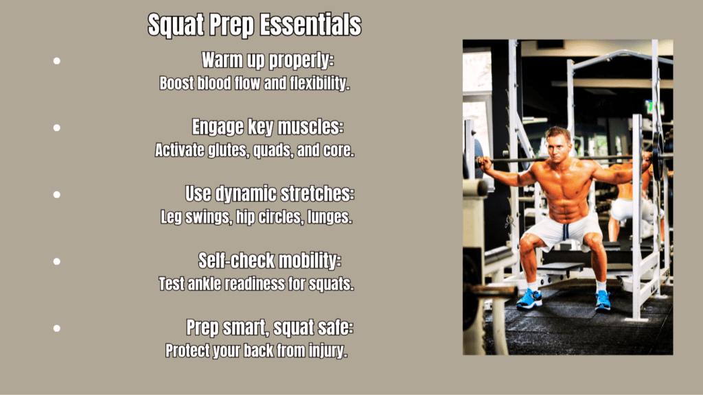 Squat Prep Essentials Photo With Bullet Points