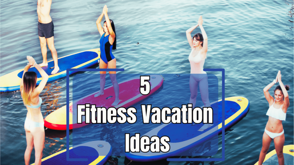 People In A Surfing Class and a sign:5 Fitness Vacation Ideas