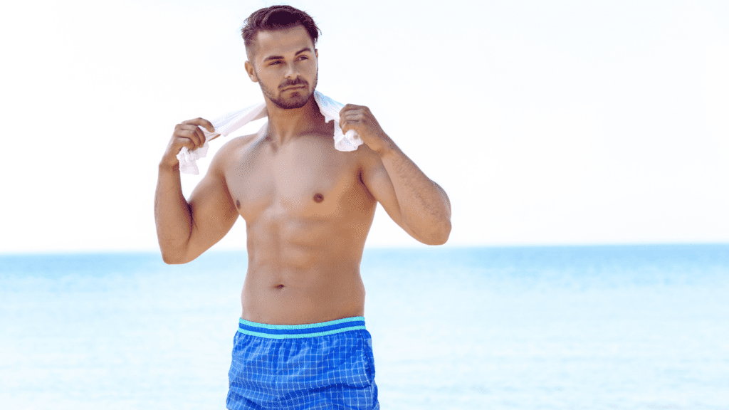 Fit Young Man On The Beach 