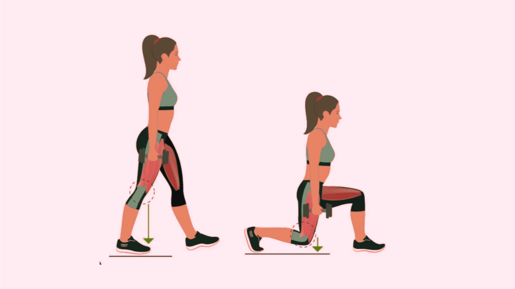 Lunges Exercise Photo Shown 