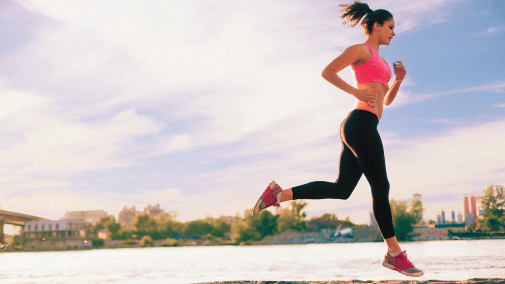 A Woman Jogging 