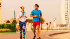 Two People Jogging 