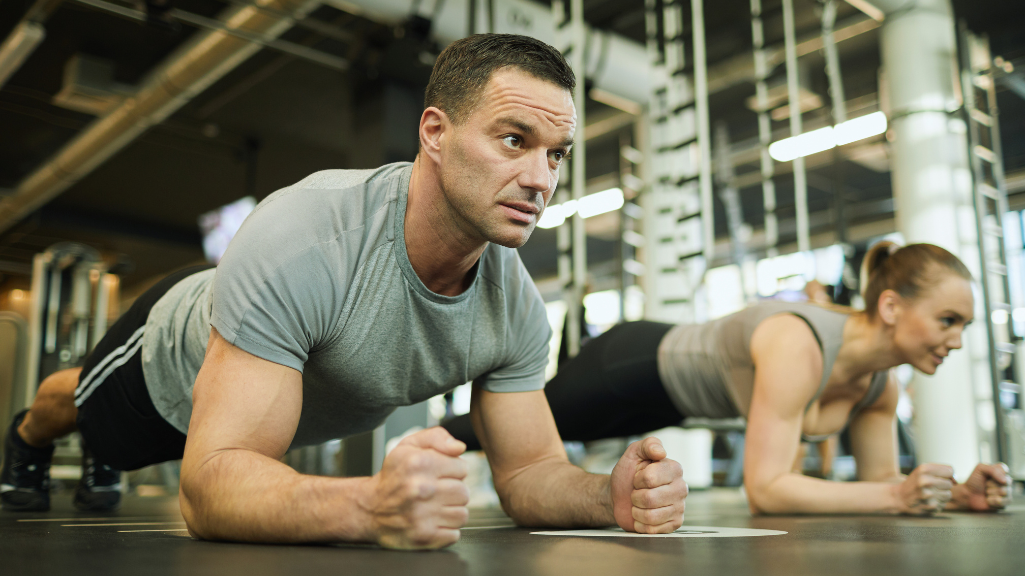 Two People Doing Planks 