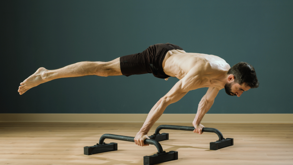 Getting Started with Calisthenics: A Man doing more advanced calisthenics 