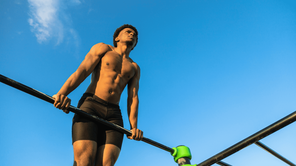 A Man Doing Calisthenics