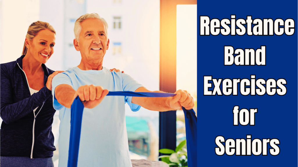 Resistance Band Exercises for Seniors: A Woman Personal Trainer Trains A Senior Citizen