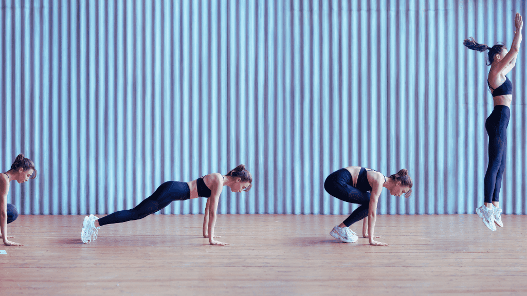 A Woman Doing Burpees