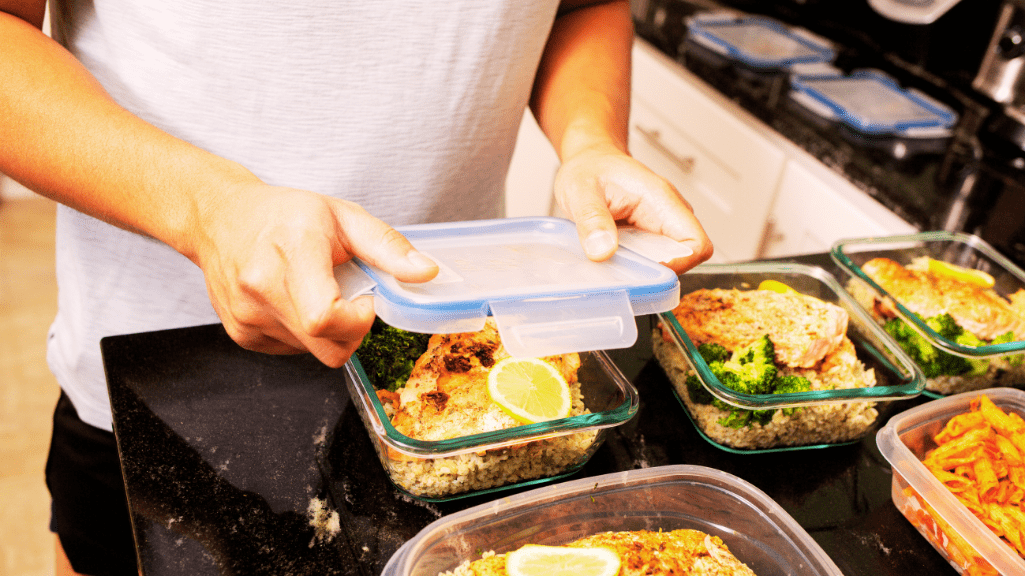 prepping healthy meals 